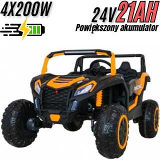 Autko na akumulator MEGA Buggy ATV Racing 4x4 POMARAŃCZOWY 24V 21Ah