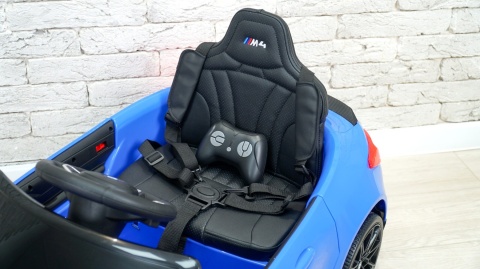 Auto Na Akumulator Bmw M4 Niebieskie 2x45W + 12V 14Ah POWIĘKSZONY AKUMULATOR