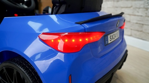 Auto Na Akumulator Bmw M4 Niebieskie 2x45W + 12V 14Ah POWIĘKSZONY AKUMULATOR