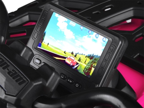 Quad Can Am Outlander 4x4 na akumulator 24V 7Ah + PANEL MP4 Różowy