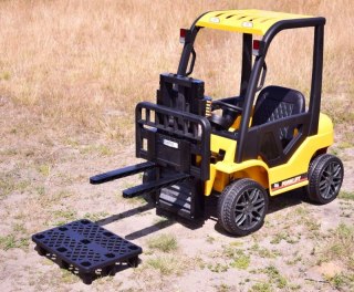 OUTLET WÓZEK WIDŁOWY NA AKUMULATOR, PILOT, MIĘKKIE KOŁA, SKÓRA/DLS-08