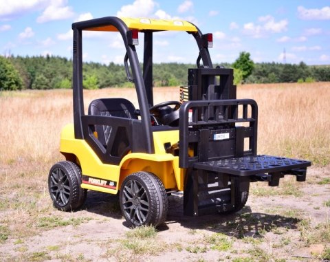 OUTLET WÓZEK WIDŁOWY NA AKUMULATOR, PILOT, MIĘKKIE KOŁA, SKÓRA/DLS-08