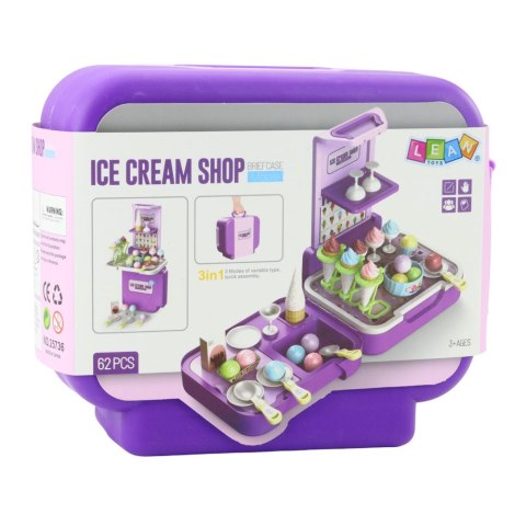 Zestaw Walizka Z Lodami Mobilny Sklepik Lodziarnia Kuchnia 3w1 62 el.