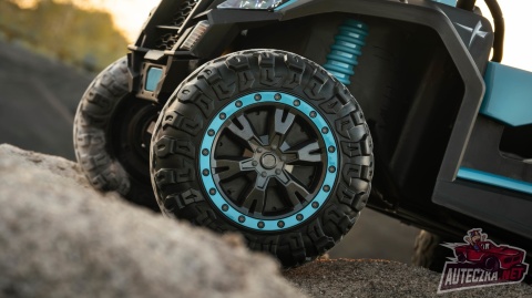 Autko na akumulator MEGA Buggy ATV Racing 4x4 Błękitny / Turkusowy 24V 14Ah