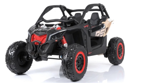 Buggy CAN-AM Maverick 3 DELUXE + Pompowane KOŁA auto na akumulator Czarny 4x200W 24V DK-CA001