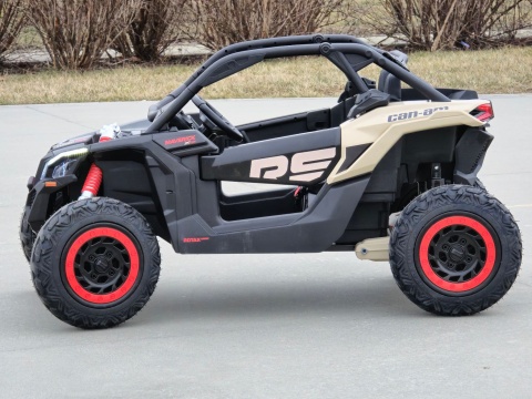 Buggy CAN-AM Maverick 3 DELUXE + Pompowane KOŁA auto na akumulator Czarny 4x200W 24V DK-CA001