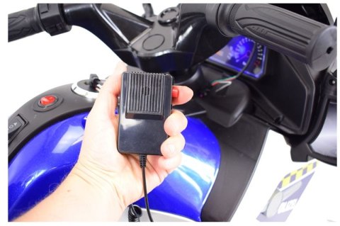 OLBRZYMI SUPER MOTOR ŚCIGACZ POLICYJNY,MIĘKKIE KOŁA, MIĘKKIE SIEDZENIE, GAZ W RĄCZCE, HAMULEC /MH888