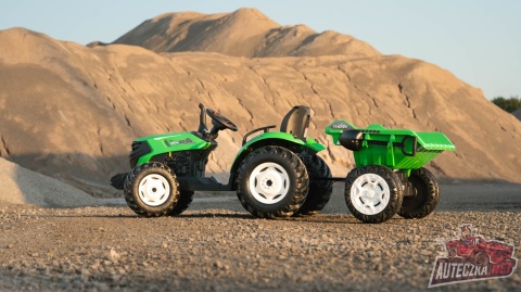 OLBRZYMI TRAKTOR 24 V Z PRZYCZEPĄ I ELEKTRYCZNIE PODNOSZONYM KIPREM SUPER JAKOŚĆ/HC306