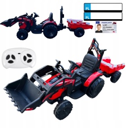 Wielki traktor na akumulator 720-T z przyczepką 24V 2x200W [SX2068]