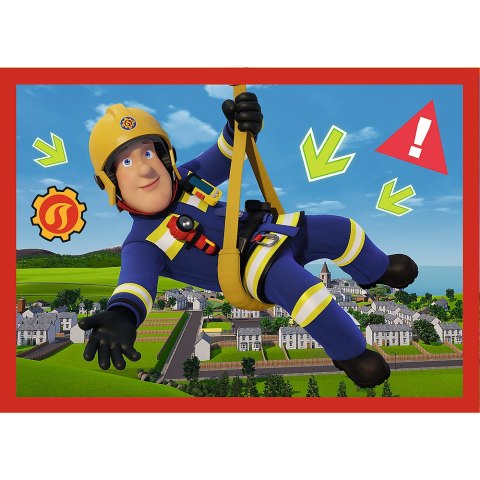 Puzzle - 4w1 (12, 15, 20, 24) - Przygody strażaka Sama - Strażak Sam - Trefl 34632