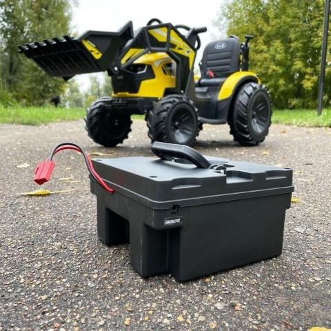 Wielki traktor/koparka na akumulator 720-T z przyczepką 24V 2x200W + POWIĘKSZONY AKUMULATOR [SX2068]