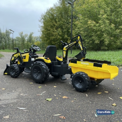 Wielki traktor/koparka na akumulator 720-T z przyczepką 24V 2x200W + POWIĘKSZONY AKUMULATOR [SX2068]