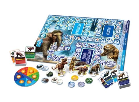 Gra planszowa Quiz Dinozaury i Prehistoria Epoka Lodowcowa Uczę się Bawiąc Język Polski Clementoni 50804