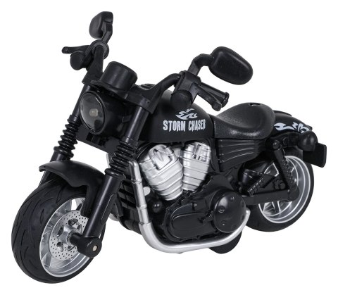 Metalowy Motocykl Czarny z Funkcją Świateł i Dźwięku