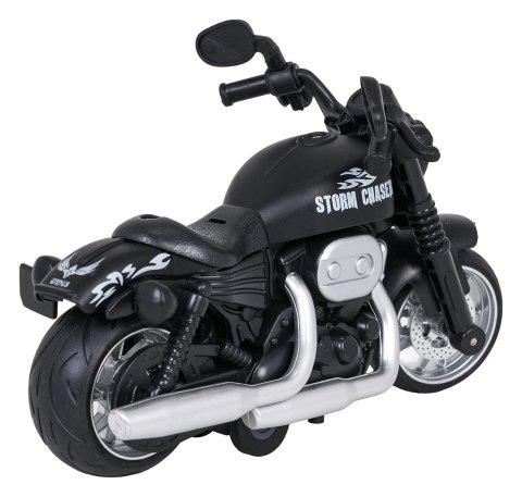 Metalowy Motocykl Czarny z Funkcją Świateł i Dźwięku