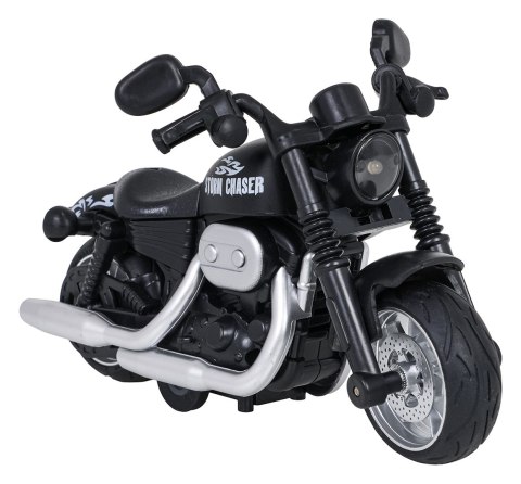 Metalowy Motocykl Czarny z Funkcją Świateł i Dźwięku