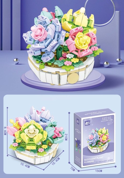 Zestaw Klocków Kwiaty 274el.