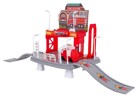 Zestaw Parking Straż Pożarna + Miękkie Pojazdy