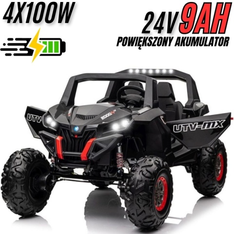 Auto na akumulator BUGGY SUPERSTAR XMX603B Czarny 400W 24V9Ah - POWIĘKSZONY AKUMULATOR
