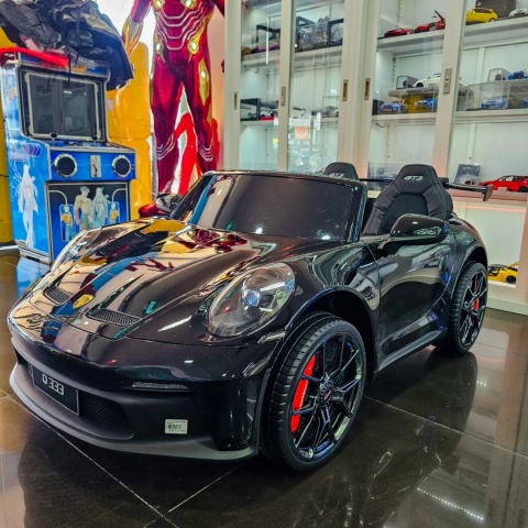 OUTLET Auto na akumulator Porsche 911 GT3 24V 14Ah Czarny Lakierowany+ 4x200W MOCY + PILOT