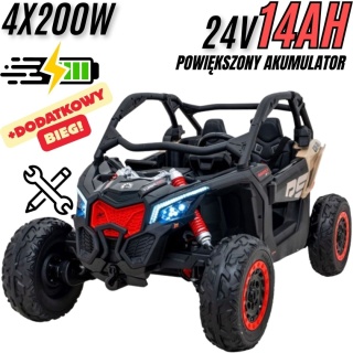 Buggy CAN-AM Maverick 3 Czarny + KHAKI 4x200W 24V DK-CA001