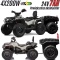 Duży Quad na akumulator + PRZYCZEPA Can Am Outlander 4x200W 24V ATV Szary KHAKI