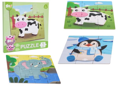 Magnetyczne Puzzle Zwierzęta + Książeczka