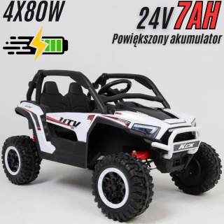 Autko na akumulator Buggy 4x4 KCK 24V Biały