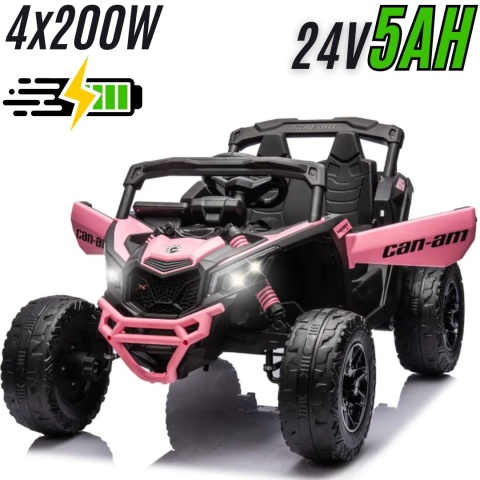 Auto Na Akumulator Buggy Can-am MAVERICK 4x200W 24V DK-CA003 Różowy