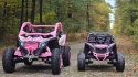 Pojazd Buggy CAN-AM Maverick DELUXE + POMPOWANE KOŁA 4x200W 2x24V10Ah Różowy
