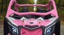 Pojazd Buggy CAN-AM Maverick DELUXE + POMPOWANE KOŁA 4x200W 2x24V10Ah Różowy