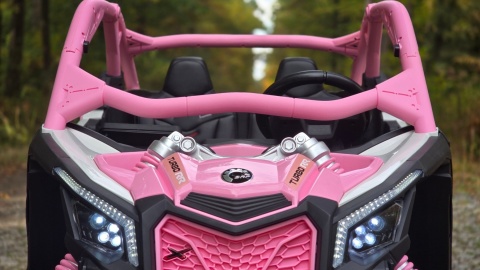Pojazd Buggy CAN-AM Maverick DELUXE + POMPOWANE KOŁA 4x200W 2x24V10Ah Różowy