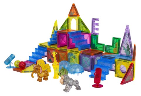 Zestaw Klocków Magnetycznych 3D ZOO 64el.