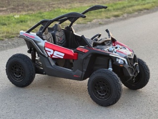 Auto na akumulator Buggy CAN-AM Maverick 3 PREMIUM DELUXE Czerwony + POMPOWANE KOŁA + POWIĘKSZONY AKUMULATOR
