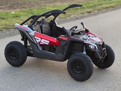 Auto na akumulator Buggy CAN-AM Maverick 3 PREMIUM DELUXE Czerwony + POMPOWANE KOŁA + POWIĘKSZONY AKUMULATOR