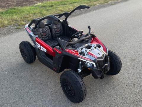 Auto na akumulator Buggy CAN-AM Maverick 3 PREMIUM DELUXE Czerwony + POMPOWANE KOŁA + POWIĘKSZONY AKUMULATOR