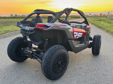 Auto na akumulator Buggy CAN-AM Maverick 3 PREMIUM DELUXE Czerwony + POMPOWANE KOŁA + POWIĘKSZONY AKUMULATOR