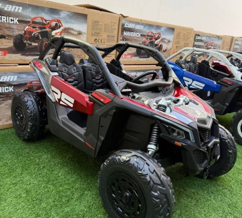 Auto na akumulator Buggy CAN-AM Maverick 3 PREMIUM DELUXE Czerwony + POMPOWANE KOŁA + POWIĘKSZONY AKUMULATOR