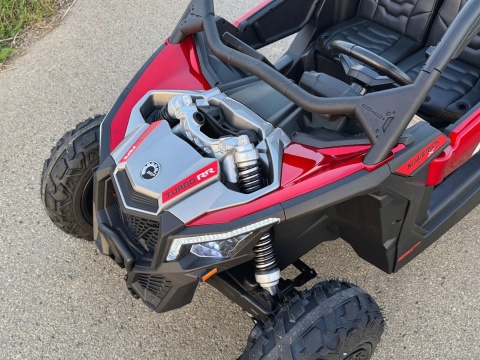 Auto na akumulator Buggy CAN-AM Maverick 3 PREMIUM DELUXE Czerwony + POMPOWANE KOŁA + POWIĘKSZONY AKUMULATOR