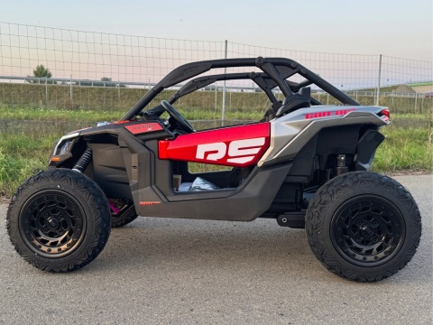 Auto na akumulator Buggy CAN-AM Maverick 3 PREMIUM DELUXE Czerwony + POMPOWANE KOŁA + POWIĘKSZONY AKUMULATOR