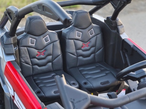 Auto na akumulator Buggy CAN-AM Maverick 3 PREMIUM DELUXE Czerwony + POMPOWANE KOŁA + POWIĘKSZONY AKUMULATOR