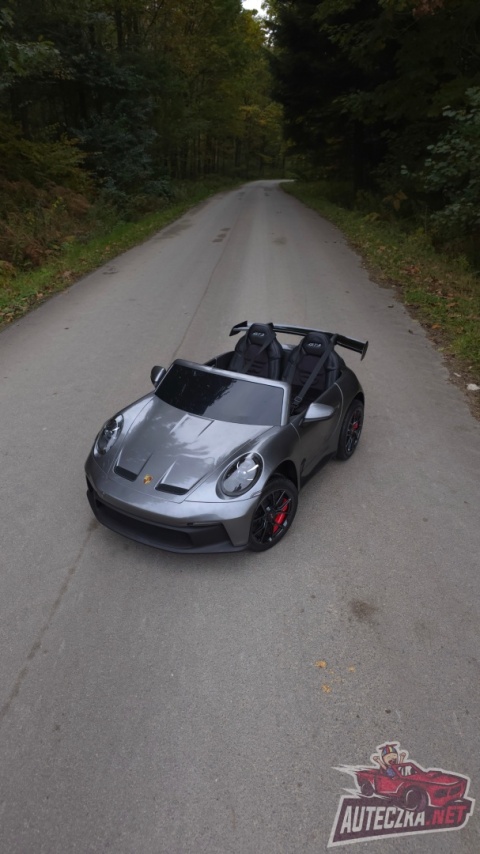 Auto na akumulator Porsche 911 GT3 560W 24V14AH STRONG + PANEL MP4 SREBRNY LAKIER