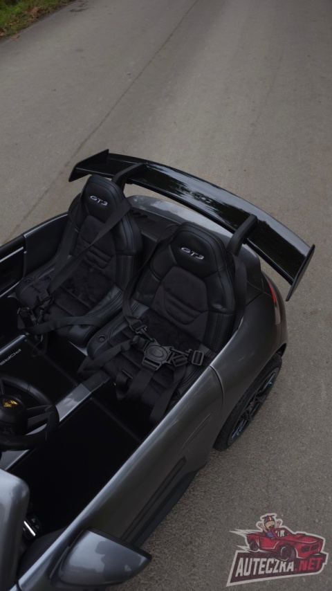 Auto na akumulator Porsche 911 GT3 560W 24V14AH STRONG + PANEL MP4 SREBRNY LAKIER