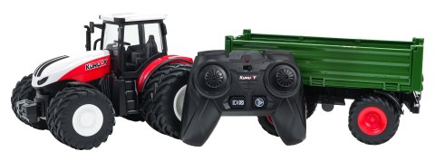 Traktor Czerwony R/C Z Zieloną Naczepą