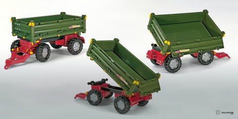 ZESTAW John DEERE koparka + przyczepka dwuosiowa MULTITRAILER