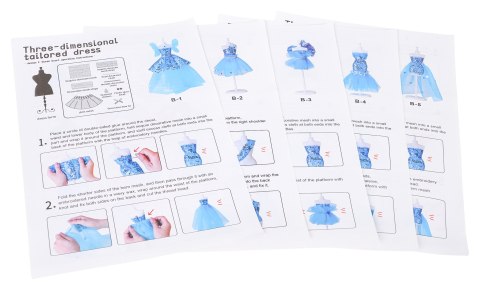 Zestaw Małej Projektantki, Niebieskie Materiały + Akcesoria