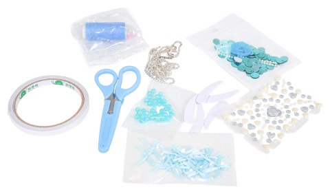 Zestaw Małej Projektantki, Niebieskie Materiały + Akcesoria