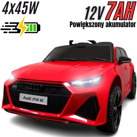Auto na akumulator AUDI RS6 czerwone