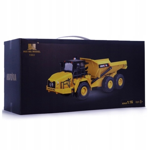 DUŻA WYWROTKA HUINA 1553 CIĘŻARÓWKA ZDALNIE STEROWANA PRZEGUBOWA NA PILOTA LEDY DŹWIĘK