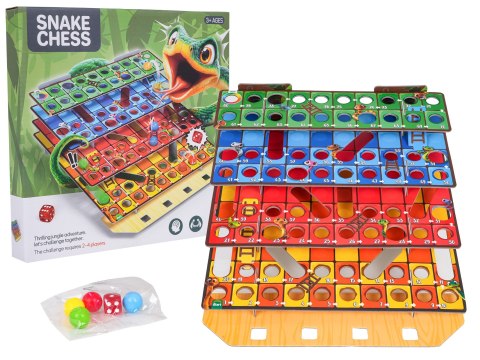 Gra Planszowa 3D Wąż Drabiny